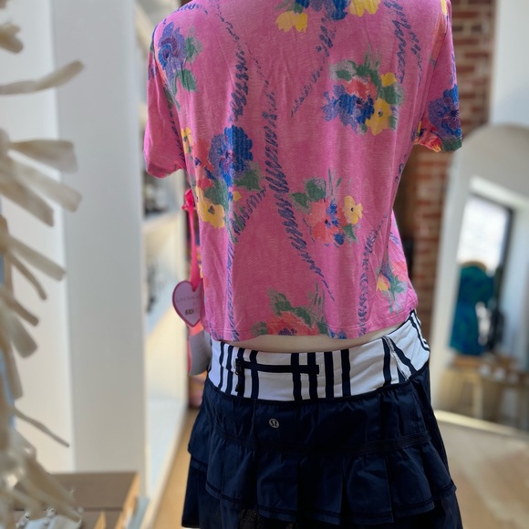 LoveShackFancy NWT BeachRiot 🏝️ Summer Floral Top, Pink, Medium 💓 - Picture 4 of 8